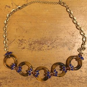 J Crew tortoiseshell statement necklace
